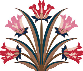 Floral Motif, illustration, vector art