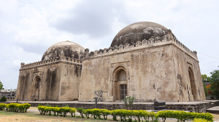 India, Karnataka, Vijayapura, The Mughal Architectural Marvel Haft Gumbad or Haft Tomb, it Built in 15th Century  by Bahamani Dynasty of Vijayapura. © Raj