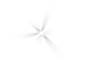 Directional four-point star light burst effect PNG image