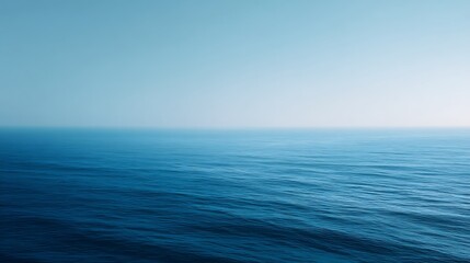 Obraz premium Soft ocean-blue matte gradient with ultra smooth uniform tone and oversized negative space, perfect for corporate presentations, dashboards, and clean UI layouts