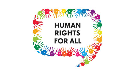 A symbolic illustration promoting equal human rights, showcasing diversity and inclusivity for a