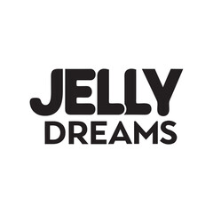 A cute “Jelly Dreams” typography design featuring soft curves and playful style, perfect for kids’ products, stickers, t-shirts, and creative print-on-demand projects.