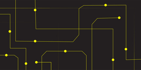 Abstract connect lines and dots circuit, simple technology graphic background, vector design network technology and connection concept.