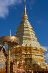 タイのチェンマイのドイステープ寺院