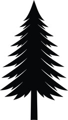 Stylized pine tree icon for nature and forest themes