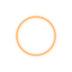 Vibrant glowing orange neon ring with a soft diffusion effect, isolated on a clean transparent background, perfect for modern digital design elements and overlays © md arif babu