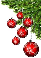 red christmas balls