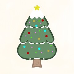 christmas tree vector illustration