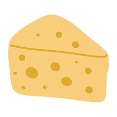 Cheese wedge icon illustrating dairy food ingredient