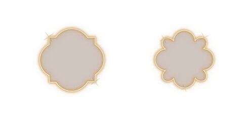 Two ornate frames isolated on white background