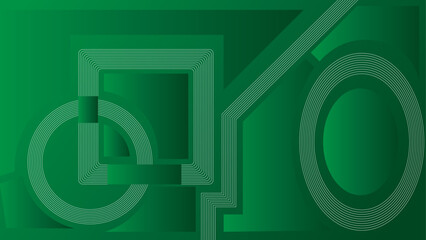 Emerald circuit geometry with concentric rings and linear pathways