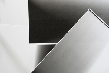 Photocopy black and white paper texture and background, close up