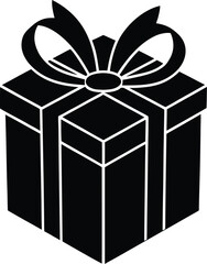 Stylized gift box with a decorative ribbon and bow icon