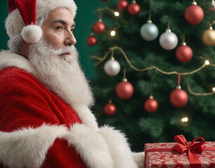 santa claus with christmas presents