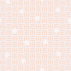 Floral seamless wallpaper tile. Abstract flower and check geometry design seamless pattern ornament for textile, wallpapers, cards, stationery, phone cases, paper gifts, and wrapping.
