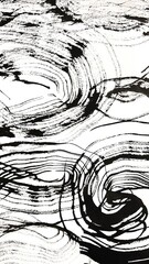 large meandering brush strokes with texture, ink-drawn banner-size background illustration, abstract hand-drawn background