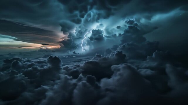 aerial view from sky above thunderstorm Videos