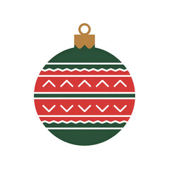 Obraz premium Colorful Ornament Ball Icon in Flat Design