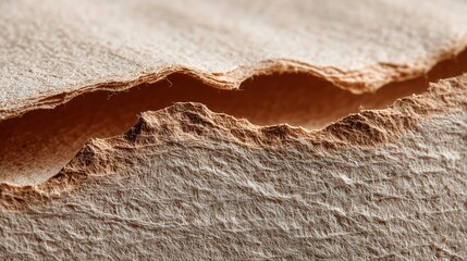 Close-up of corrugated cardboard texture