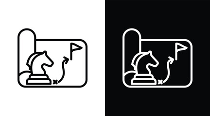 strategy Two-tone version in black and white background