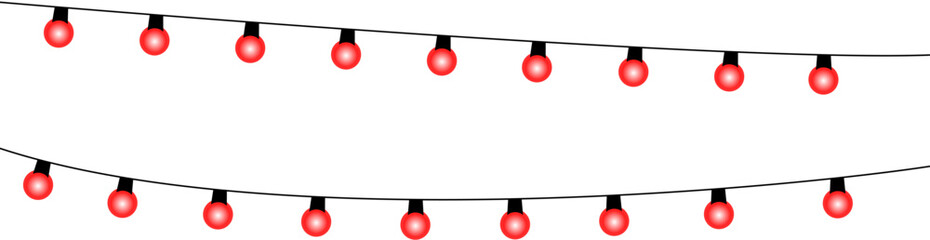 Decorative Red String Lights Garland Decoration Festive Atmosphere