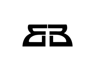 A bold and modern monogram logo featuring mirrored, stylized letterforms that create a clean, symmetrical emblem. Perfect for branding, apparel, minimalist identity design, business logos, and premium