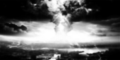 Fototapeta premium Edge frame. Halftone cartoon border. Pop art dot. Attention pattern. Faded attention texture. Black line isolated on white background. Concentration lines design. Grunge dots zoom. Vector illustration