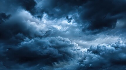 Obraz premium Dramatic Sky with Dark Storm Clouds and Intense Atmospheric Lighting