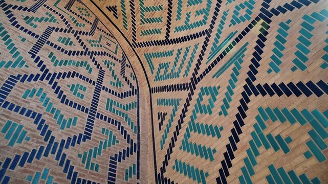 Beautiful details of the Ashkab Mausoleum in ancient Merv near Mary, Turkmenistan