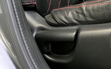 Car seat height adjustment lever