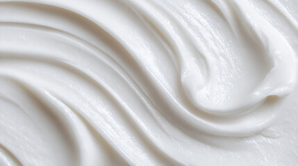 Swirls of creamy texture A close-up view of fresh yogurt