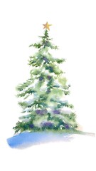 christmas tree isolated on white