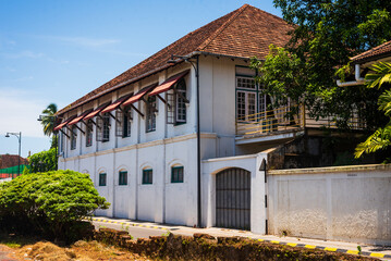 Fort kochi area with tourist landmarks colourful architecture, cafes and shopping areas and water metro