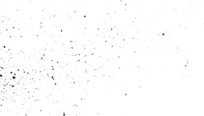 Black ink splatters and dots scattered across a white background vector 2