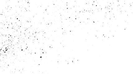 Black ink splatters and dots scattered across a white background vector 3