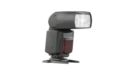 External flash speedlight for DSLR cameras professional photography lighting equipment isolated on white background