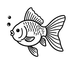 fish on a black background