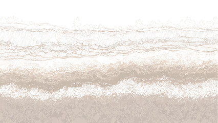 Abstract textured horizontal bands of beige and white resembling ocean waves and foam vector © Towhidul
