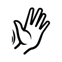 Minimalist black silhouette of a stylized evergreen pine tree icon isolated on