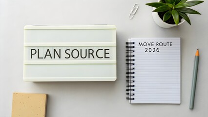 A planner with ideas and a lightboard to move a project