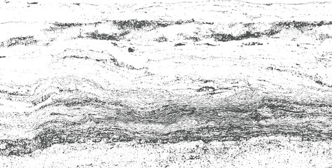 Black and white abstract textured background with horizontal lines and speckled patterns vector