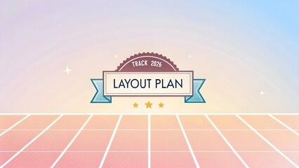 A layout plan graphic design for a sports track