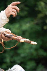 man holding a sword in his hand