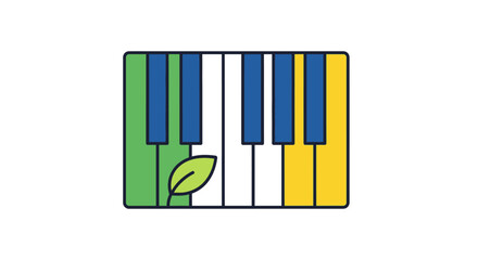 Eco-Friendly Piano Keys - A Sustainable Musical Concept.