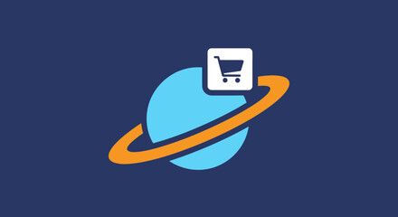 E-commerce Planet - Online Shopping and Global Reach.