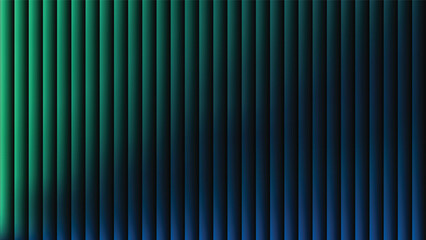 Green blue gradient abstract background with ribbed glass effect. Futuristic fractal glass background with soft wave and glow. Perfect for tech branding, poster, product presentation, ad designs