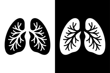 Respiratory System Lungs Icon. Medical Organ Symbol Vector Illustration