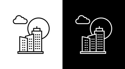 Moon Shadow White Icon Set Design