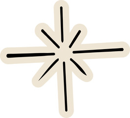 line simple tattoo, celestial magic element