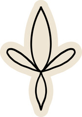 line simple tattoo, celestial magic element